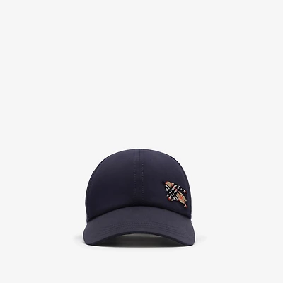 Knight Tropical Gabardine Baseball cap in Navy - Men | Burberry® Official