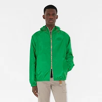 Checker-tape Nylon Hooded Jacket in Caterpillar green - Men | Burberry® Official