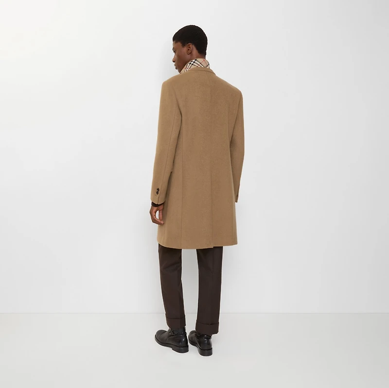 Wool Tailored Coat in Fawn beige - Men | Burberry® Official