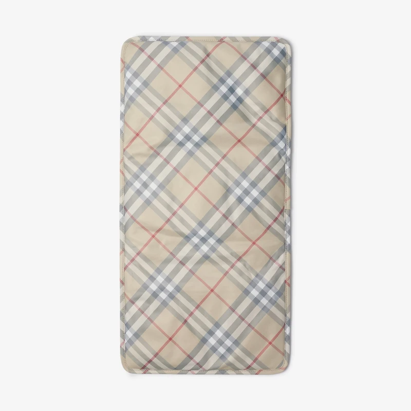 Check Baby Changing Pouch in Pale stone - Children | Burberry® Official