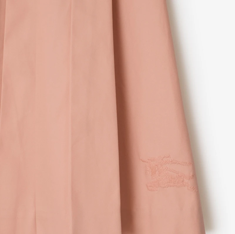 Pleated Cotton Skirt in Slipper | Burberry® Official