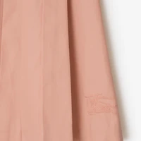 Pleated Cotton Skirt in Slipper | Burberry® Official