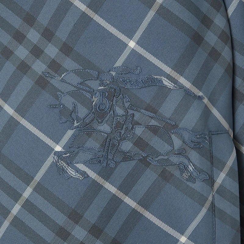 Cropped Reversible Check Hooded Jacket in Pewter - Women, Nylon | Burberry® Official