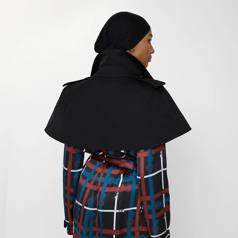 Gabardine Trench Capelet in Black | Burberry® Official
