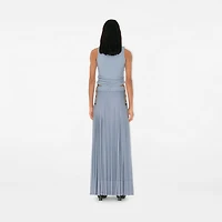 Pleated Crepe Jersey Maxi Skirt in Gale - Women | Burberry® Official