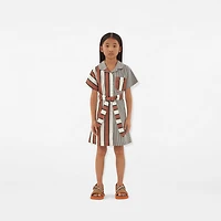 Striped Cotton Shirt Dress in Multicolour | Burberry® Official