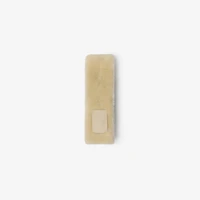 Narrow Label Shearling Scarf in Beige | Burberry® Official