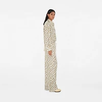 Knot Silk Shirt in Thatch - Women | Burberry® Official
