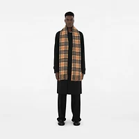 Check Cashmere Scarf in Sand | Burberry® Official