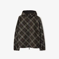 Reversible Check Hooded Jacket in Truffle brown - Men | Burberry® Official