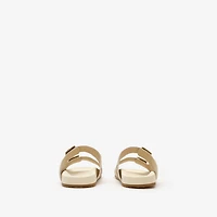 Check Suede Urchin Sandals in Bake beige - Men | Burberry® Official