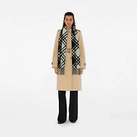Check Cashmere Scarf in Black | Burberry® Official