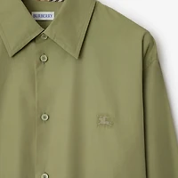 Slim Fit Cotton Shirt in Wreath green - Men | Burberry® Official