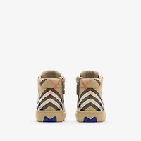 Check High-top Sneakers in Sand - Children | Burberry® Official