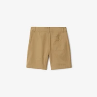 Cotton Blend Shorts in Sand | Burberry® Official