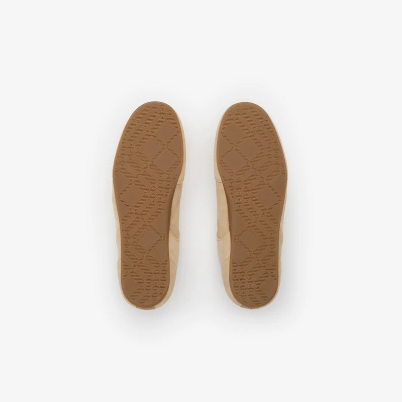 Suede Knight Runner Sneakers​ in Flax/dove beige - Women | Burberry® Official
