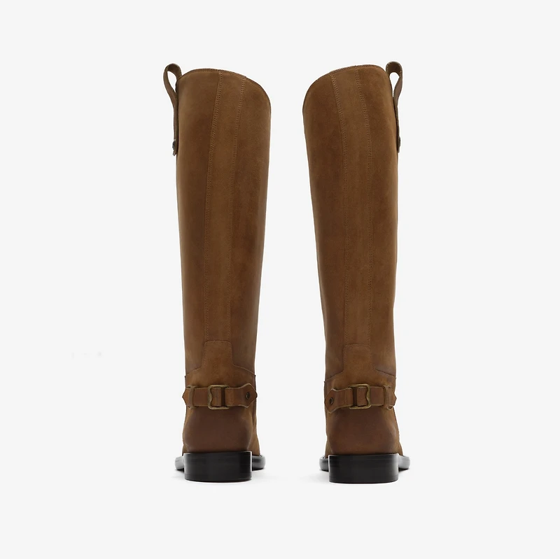 Suede Cavalier Boots in Boat brown - Women | Burberry® Official