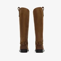 Suede Cavalier Boots in Boat brown - Women | Burberry® Official