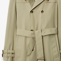 Mid-length Gabardine Trench Coat in Skylark - Men | Burberry® Official