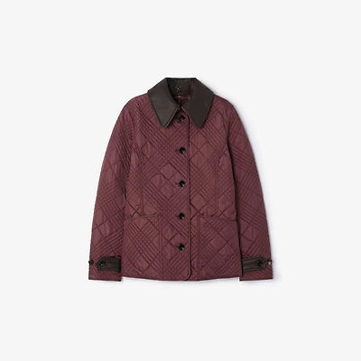 Quilted Nylon Fernleigh Jacket in Vineyard red - Women | Burberry® Official