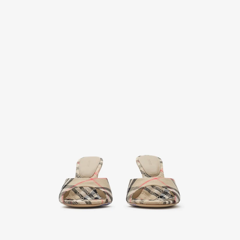 Check Mews High Sandals​ in Sand beige - Women | Burberry® Official