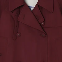 Cropped Wool Mayfair Trench Jacket in Vineyard red - Women | Burberry® Official