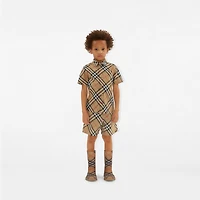 Check Cotton Shorts in Sand | Burberry® Official