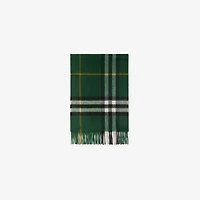 Check Cashmere Scarf in Dark fern green | Burberry® Official