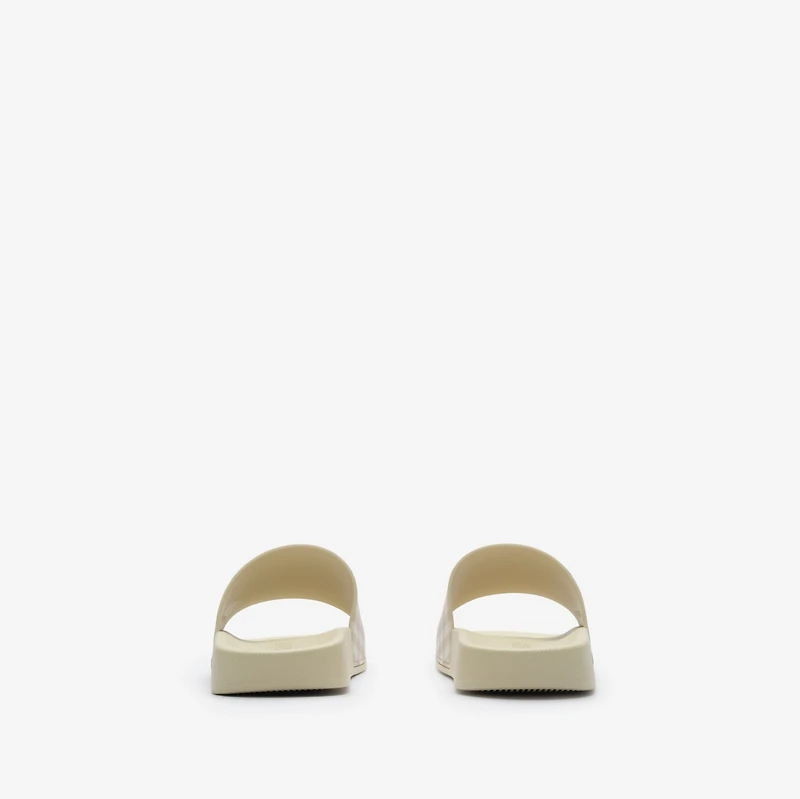Check Slides in Sesame beige - Women | Burberry® Official