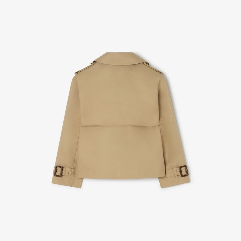 Cotton Trench Jacket in Sand beige | Burberry® Official