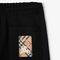 Check Label Cotton Jogging Pants in Black - Women | Burberry® Official