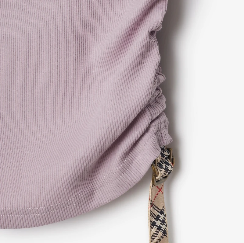 Festival Cotton Blend Tank Top in Wisteria - Women | Burberry® Official