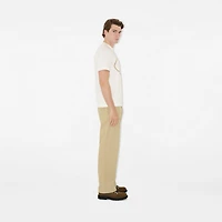 Knight Stamp Cotton T-shirt in Chalk white - Men | Burberry® Official