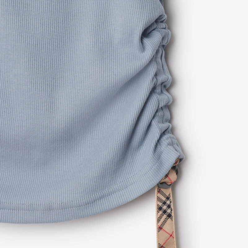 Festival Cotton Blend Tank Top in Gale - Women | Burberry® Official
