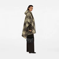 Reversible Check Wool Cape in Candle | Burberry® Official