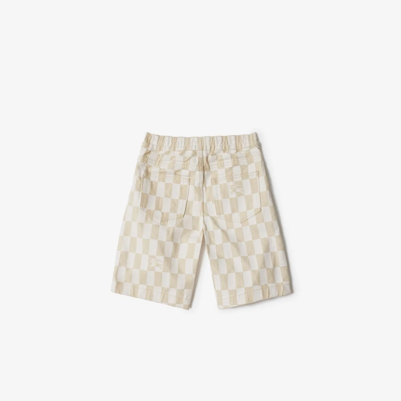 Checkerboard EKD Denim Shorts in Calico | Burberry® Official