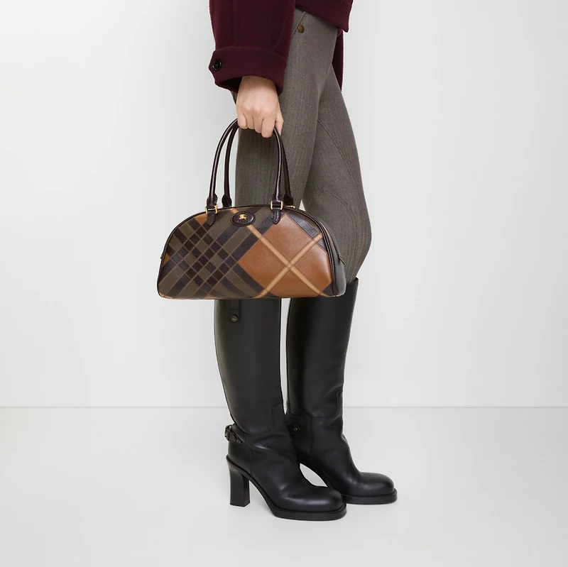 Medium Highlands Bowling Bag​ in Hazel brown - Women | Burberry® Official
