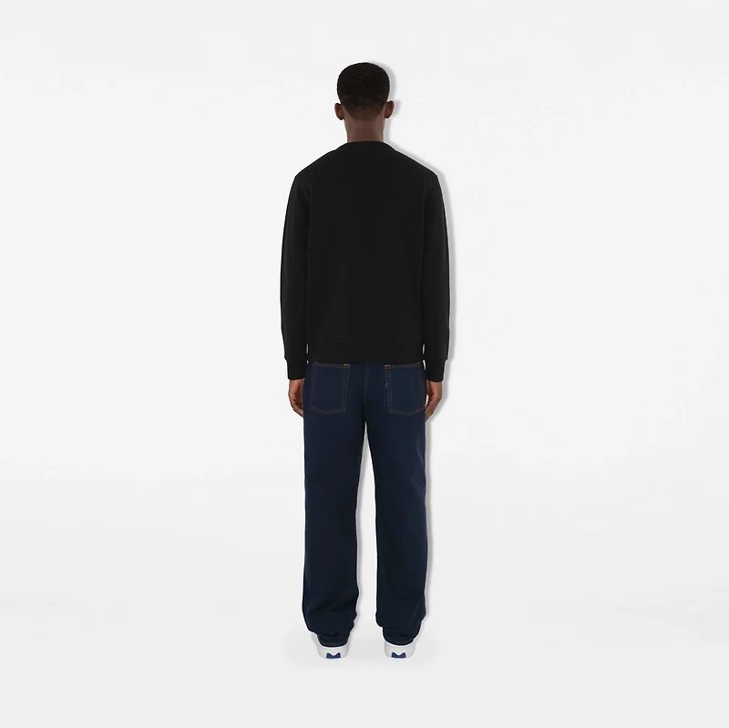 Logo Cotton Sweatshirt in Black