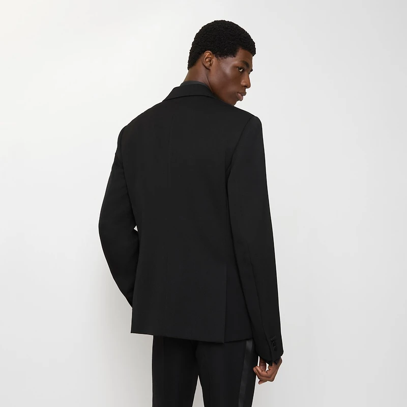 Grain de Poudre Wool Tuxedo Jacket in Black - Men | Burberry® Official