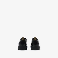 Leather Rogue Derby Shoes in Black - Men | Burberry® Official