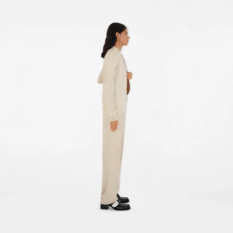 Wool Cardigan in Nutmeg - Women | Burberry® Official