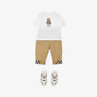 Puffer Bear Cotton T-shirt in White | Burberry® Official