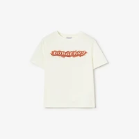 Sandy Logo Cotton T-shirt in Chalk white | Burberry® Official