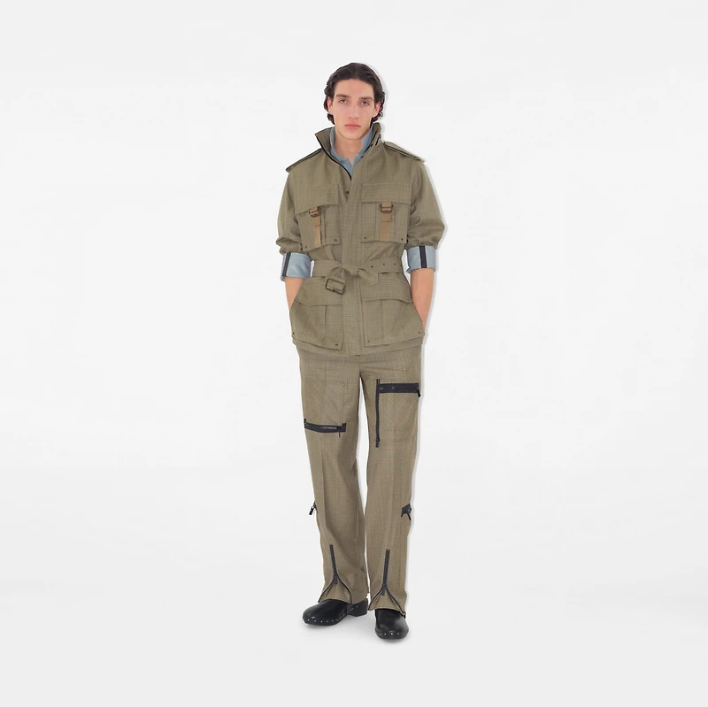 Leather Trunk Strap Clogs in Black/sand - Men | Burberry® Official