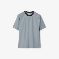 Logo Cotton T-shirt in Gale grey - Men | Burberry® Official