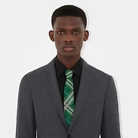 Check Silk Tie in Leaf green - Men | Burberry® Official