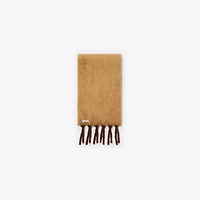 Alpaca Wool Blend Scarf in Deer brown | Burberry® Official