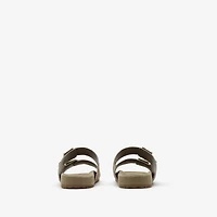 Check Suede Urchin Sandals in Sparrow beige - Men | Burberry® Official
