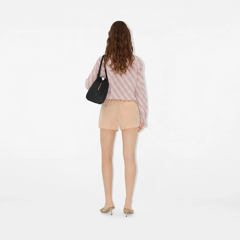 Nylon Cotton Shorts in Teacup - Women | Burberry® Official