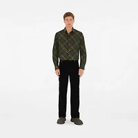 Regular Fit Check Cotton Shirt in Shadow - Men | Burberry® Official